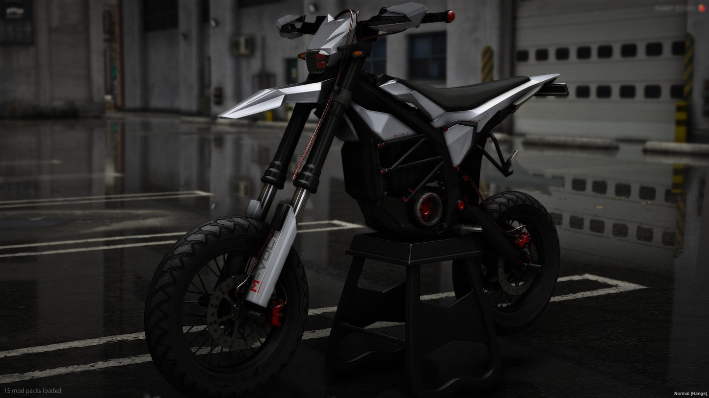Front view of M-VOLT electric vehicle mod for FiveM
