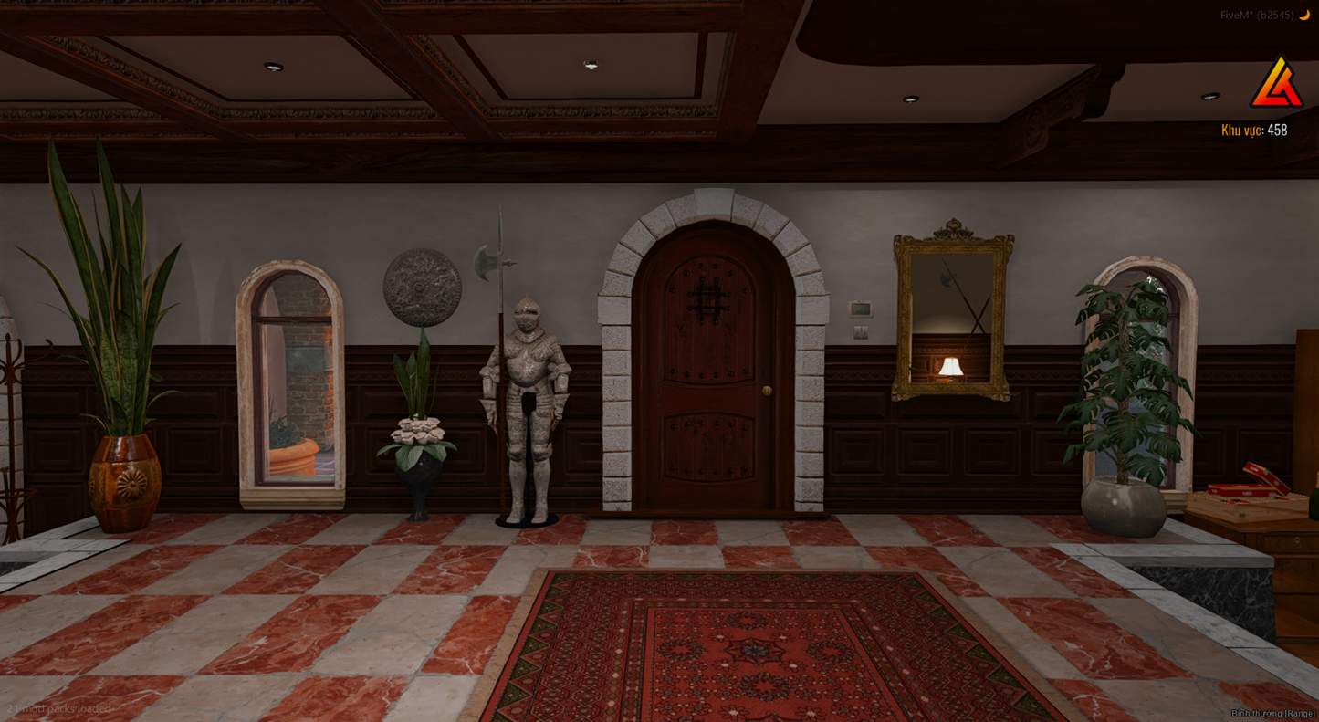 Garage and car area of New Mafia Mansion MLO for FiveM interiors