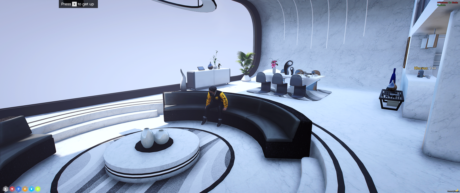 Back view of Futurist House for FiveM