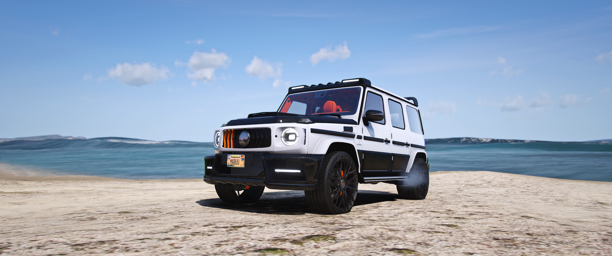 Mercedes-Benz G63 KEYVANY front view in FiveM GTA5 mod