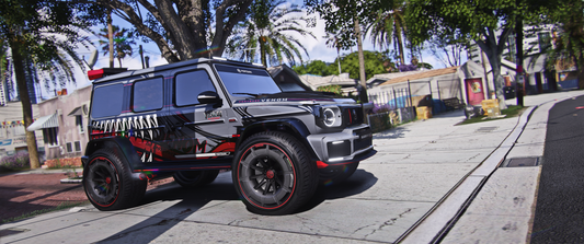 Mercedes Brabus 900 Rocket Venom front angle view in FiveM with dynamic lights