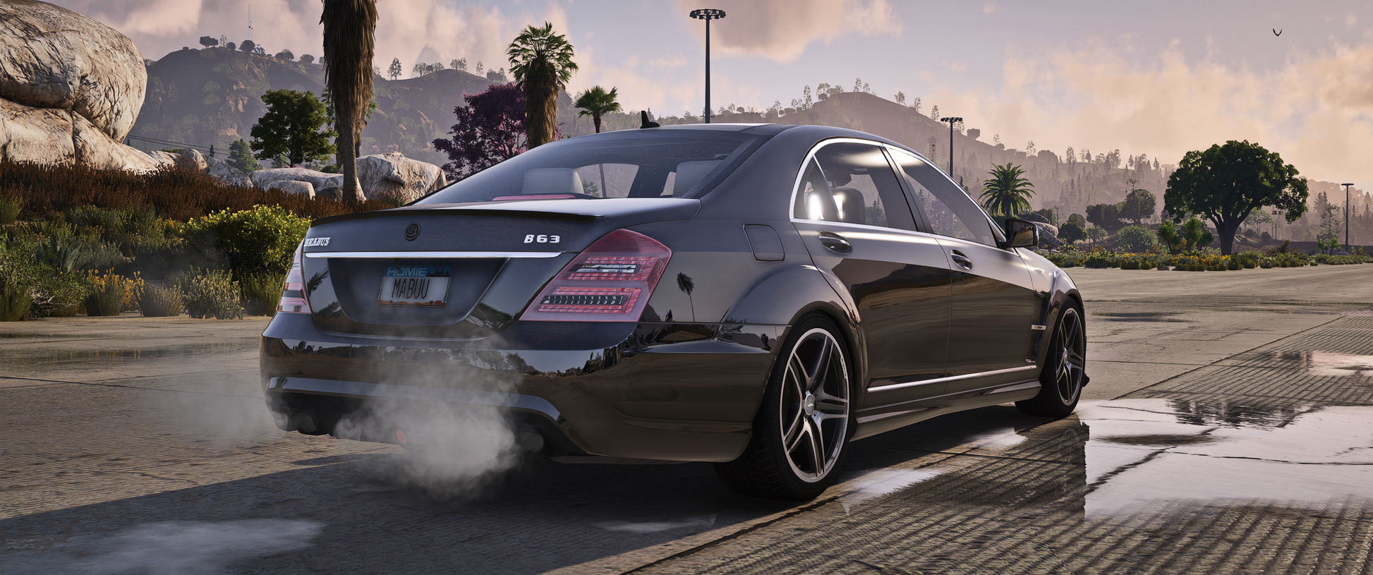 Mercedes Brabus W221 B63 Side View