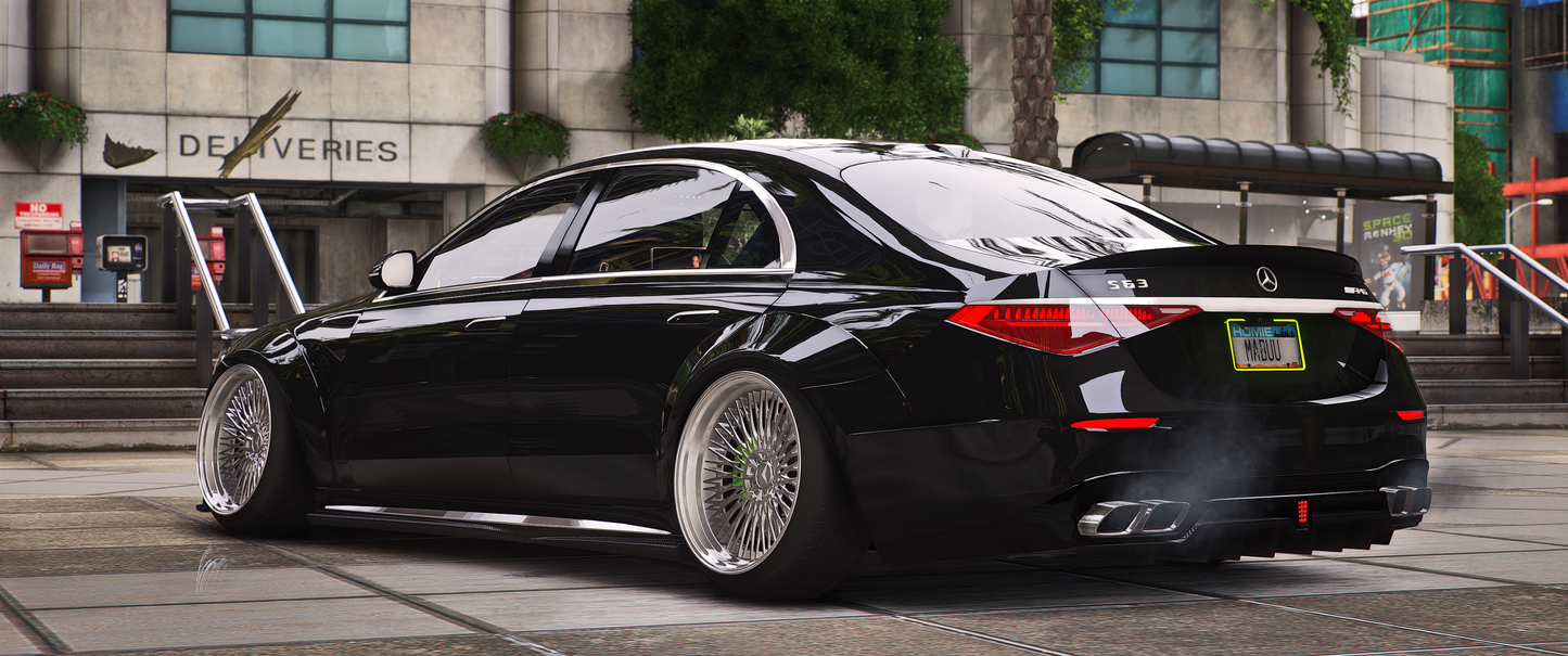 Mercedes S63 AMG Twin Turbo Widebody side profile