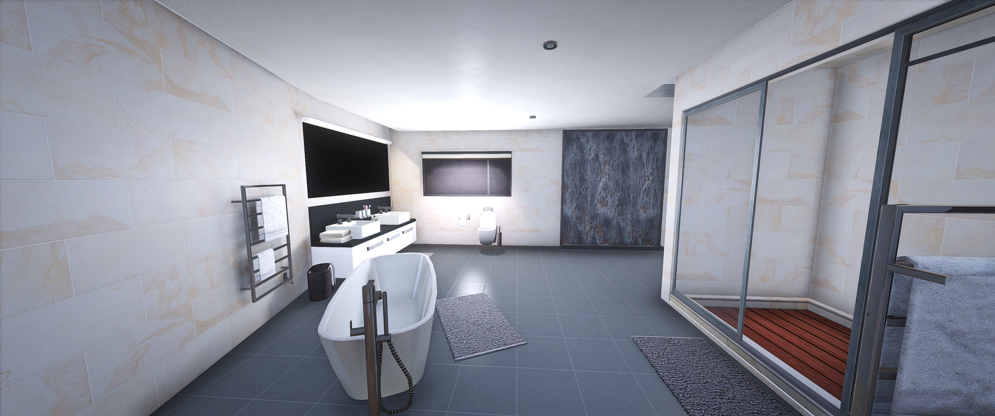 Bathroom design in Apartment Mansion PlayBoy FiveM interior