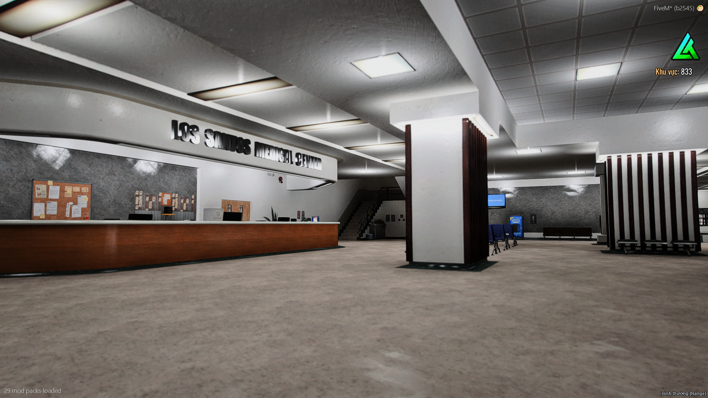 Patient room interior in Los Santos Medical Center MLO