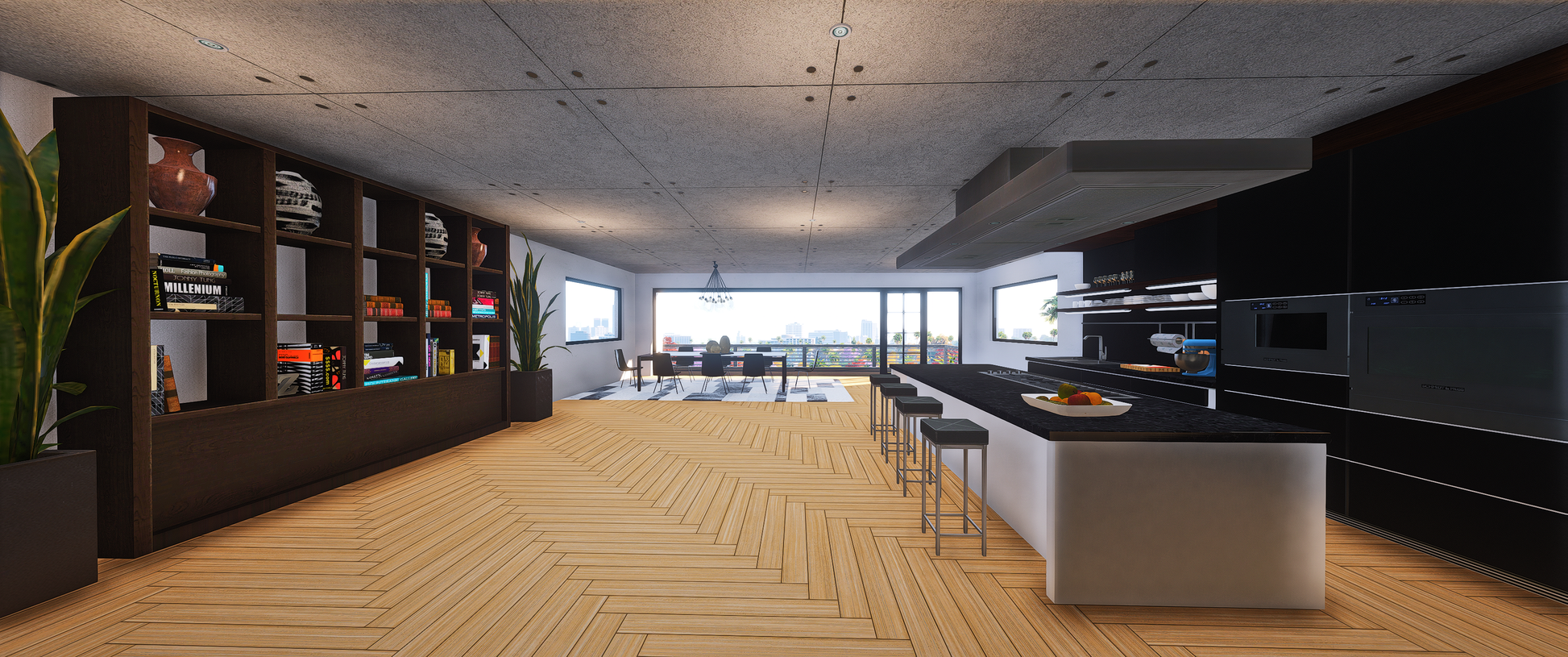 Bedroom interior of Modern House GTA 5