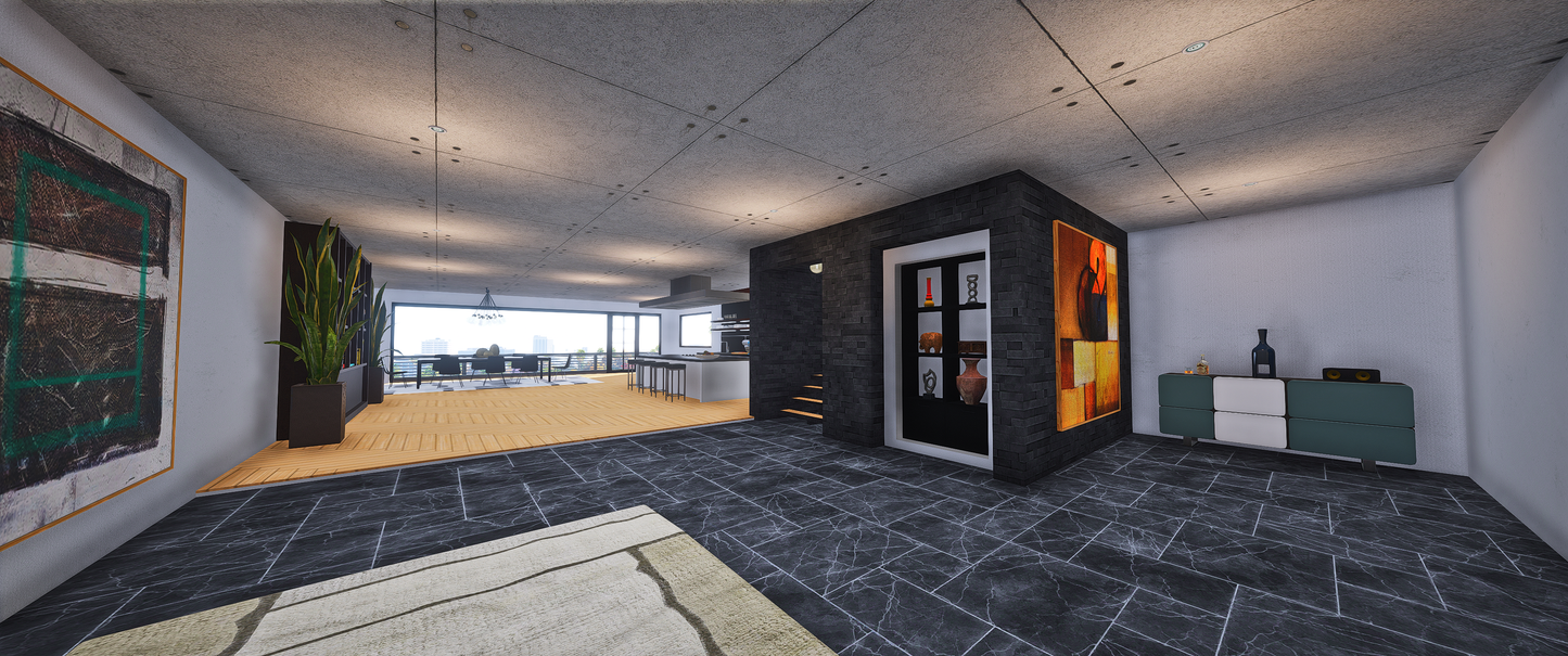 Modern House living room GTA 5 FiveM
