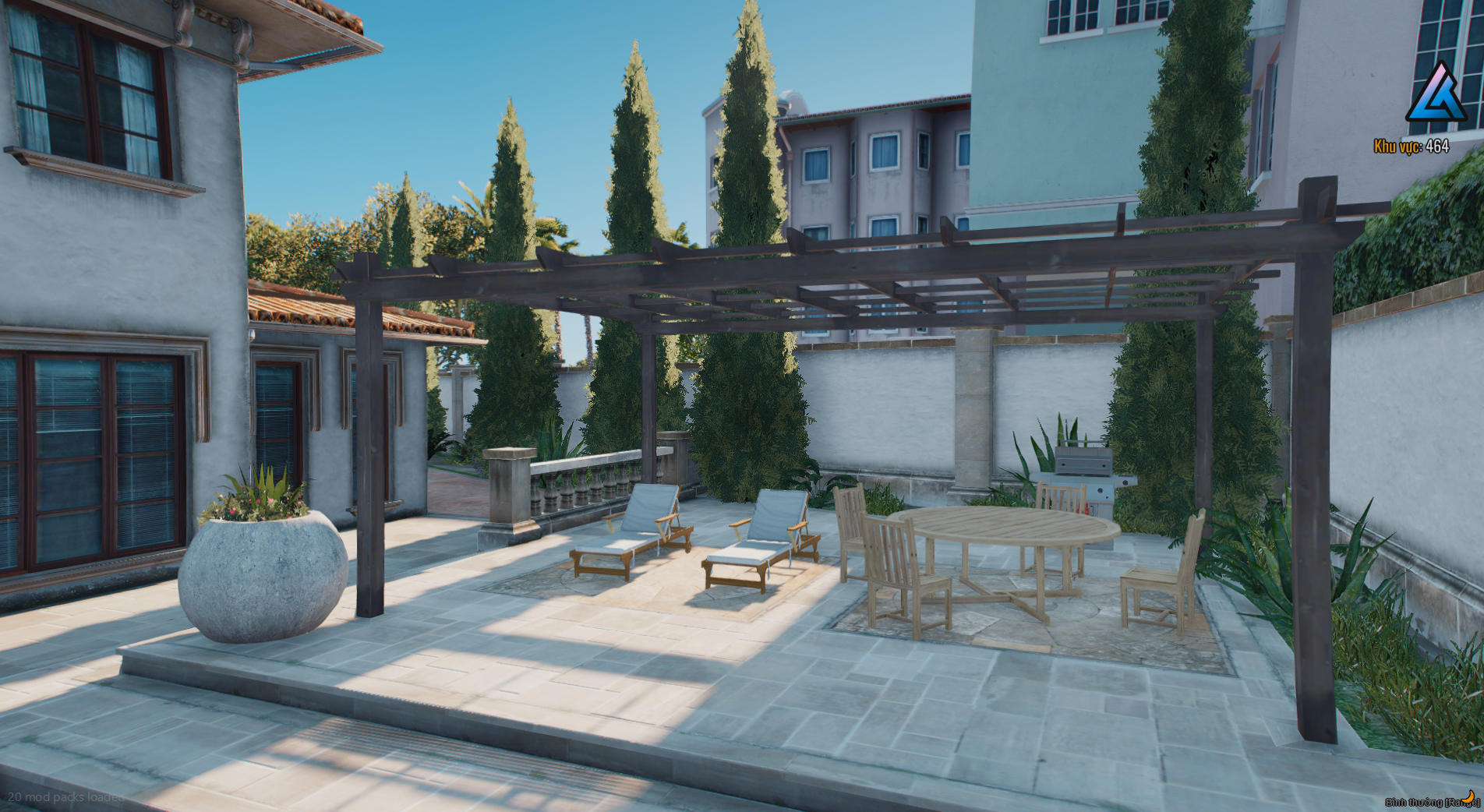 Outdoor patio view