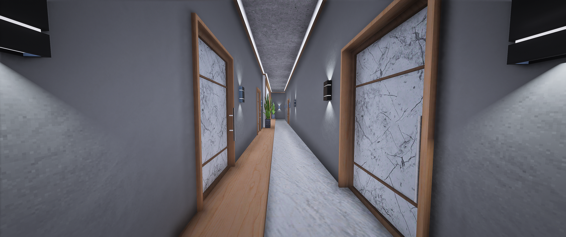 Top aerial view of Modern Two-House Map in FiveM