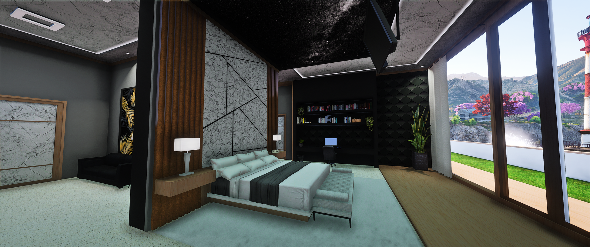 Kitchen area of Modern Two-House Map