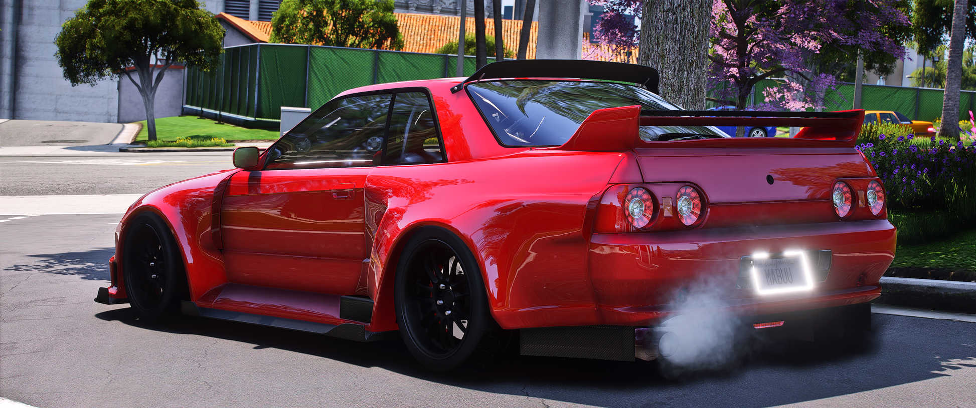 Side view of Debadged Nissan Skyline R32 WB mod for FiveM