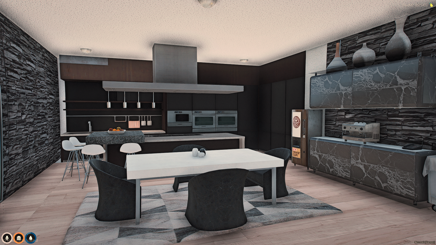 Bedroom view in Ocean View Mansion FiveM map