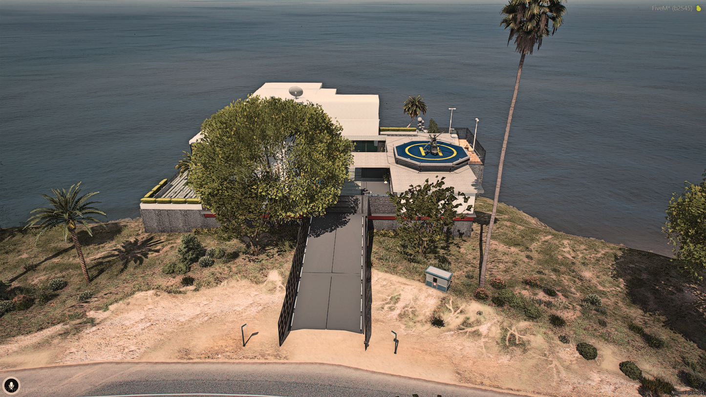 Ocean View Mansion FiveM map exterior view