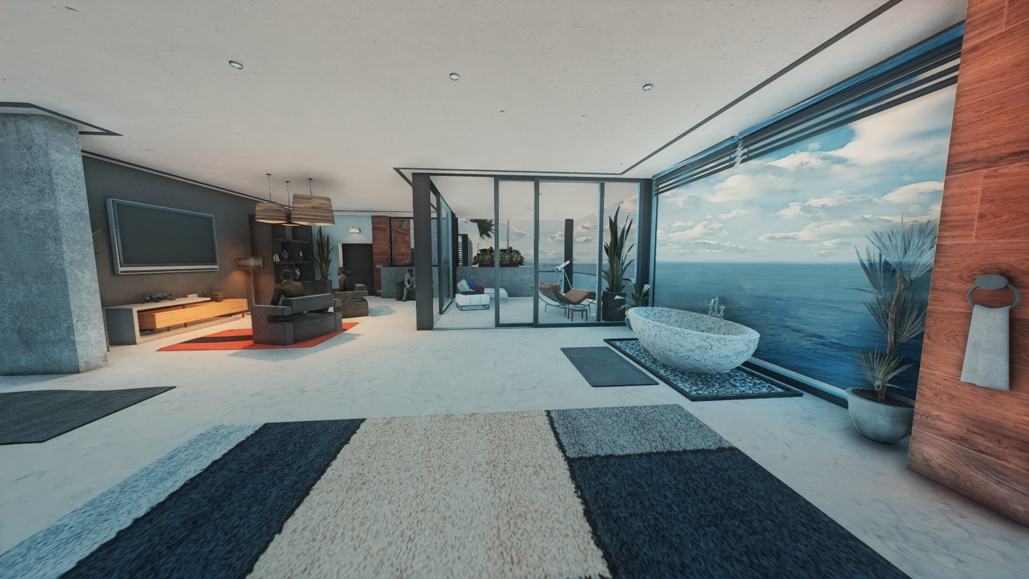 The Ora Mansion 2.0 FiveM map mod swimming pool view