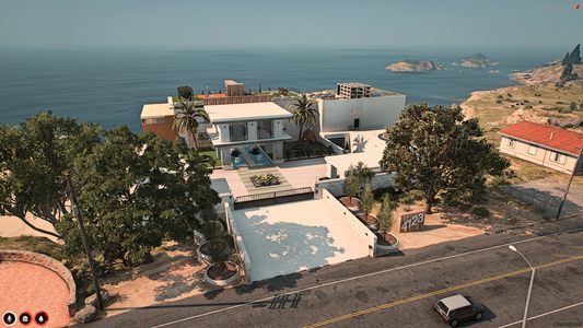Front view of Paleto Bay Mansion in FiveM custom map