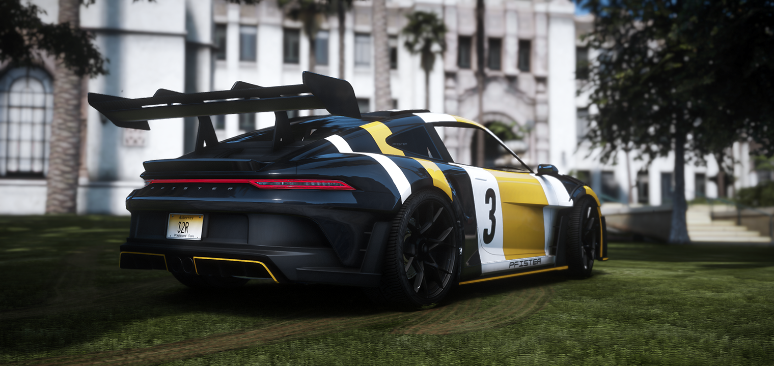 Side profile of Pfister Comet S2R sports car mod in FiveM