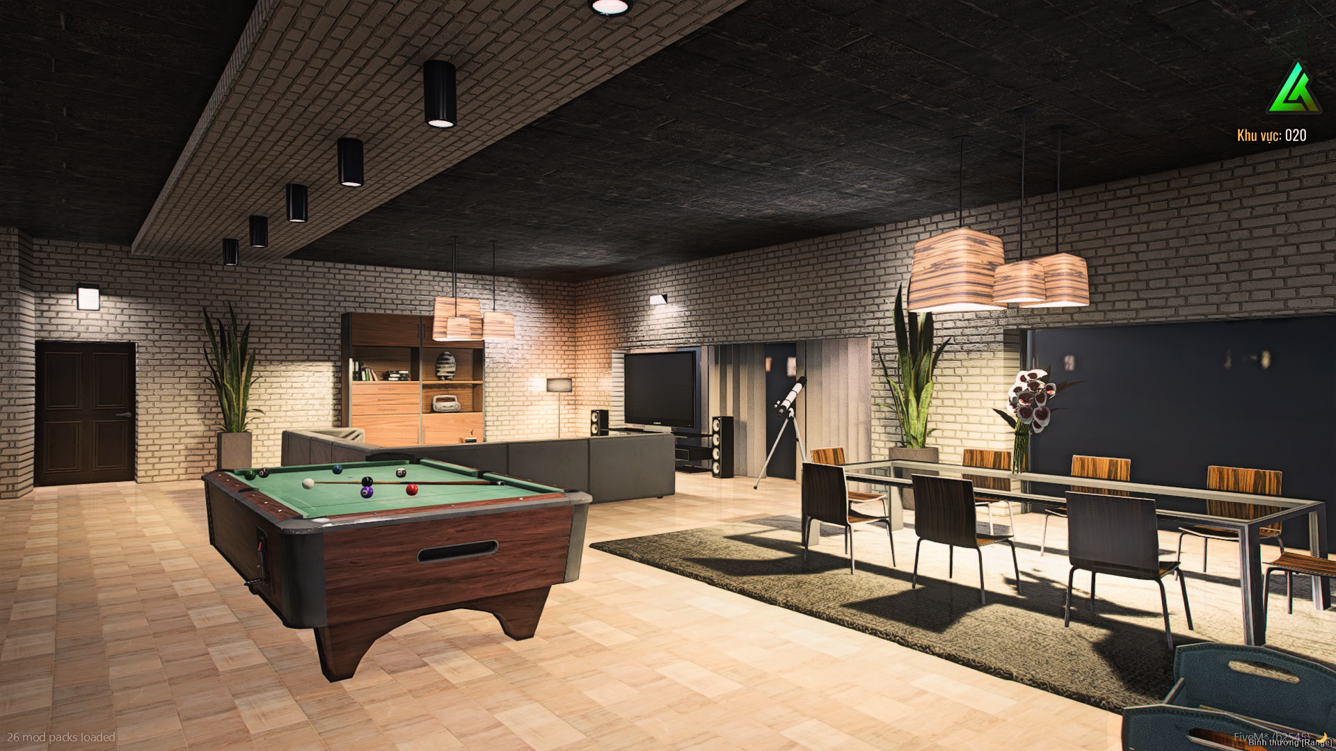 Dining area interior view