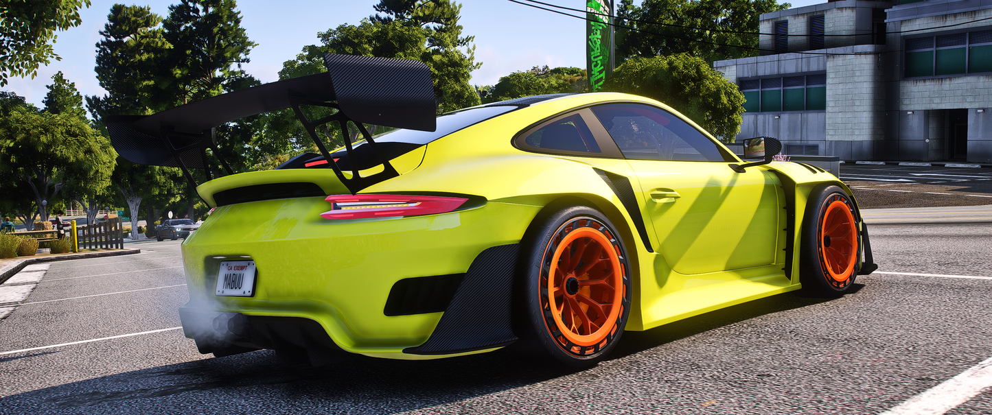 Porsche 911 GT-RSR Duke Dynamics interior and side view in FiveM
