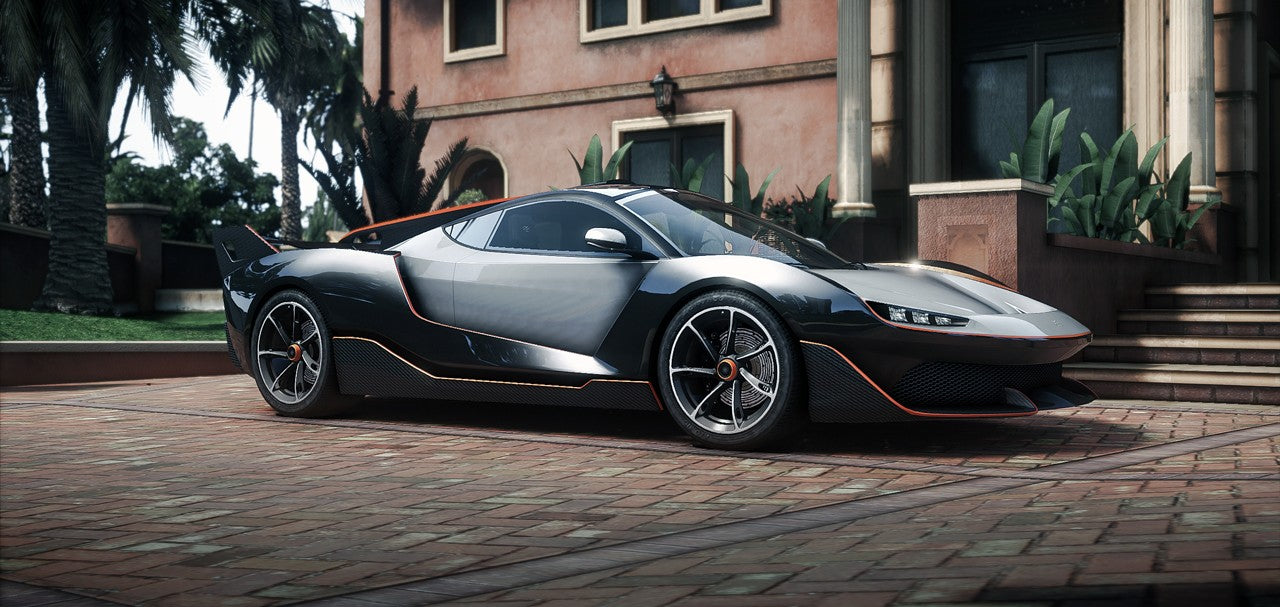 ront view of Progen Emerus SB1 hypercar mod in FiveM