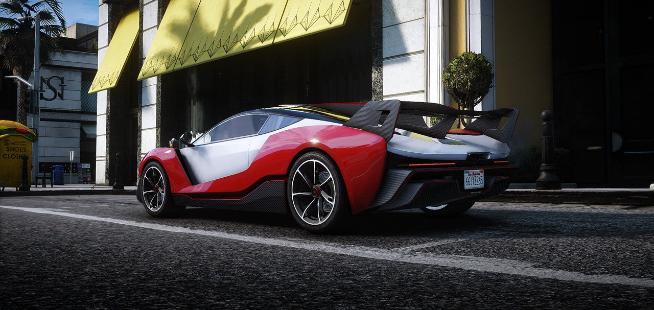 Side angle of Progen Emerus SB1 lore friendly FiveM vehicle