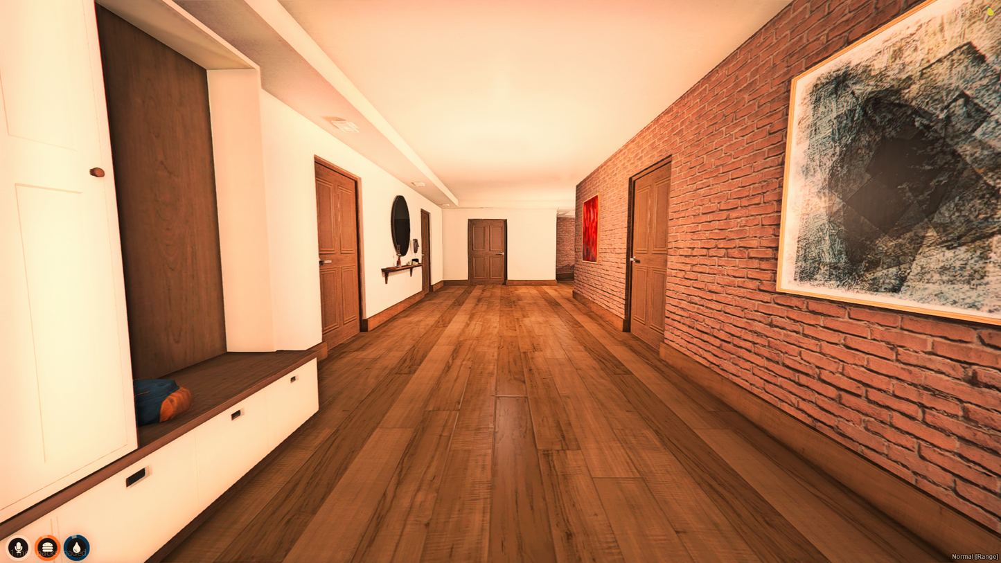 Master bedroom view inside the FiveM Rockfordhills Mansion MLO