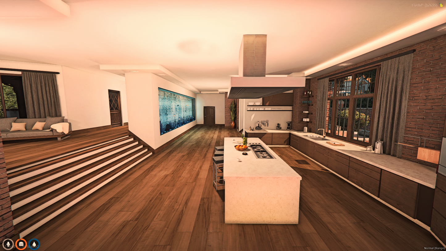Grand hallway inside Rockfordhills Brick Mansion MLO