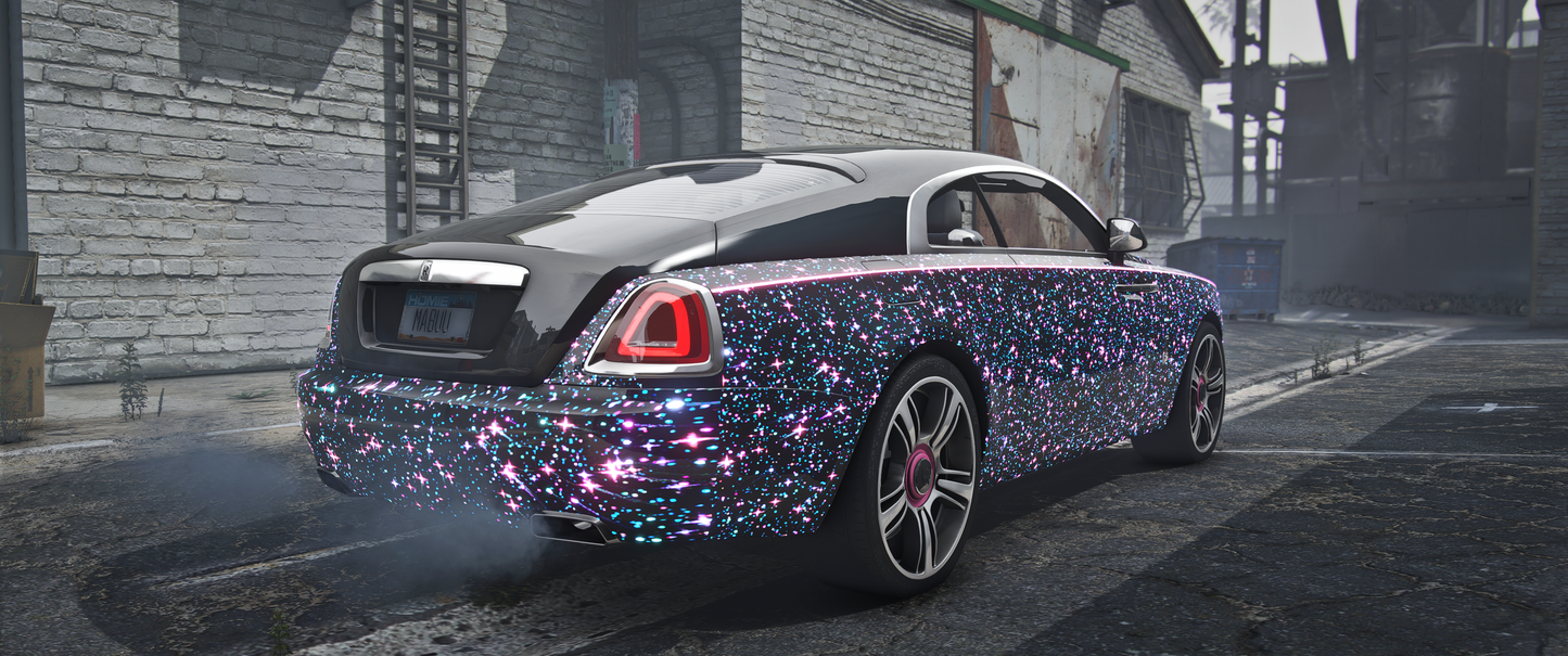 Front view of Rolls-Royce Wraith Diamond mod for FiveM