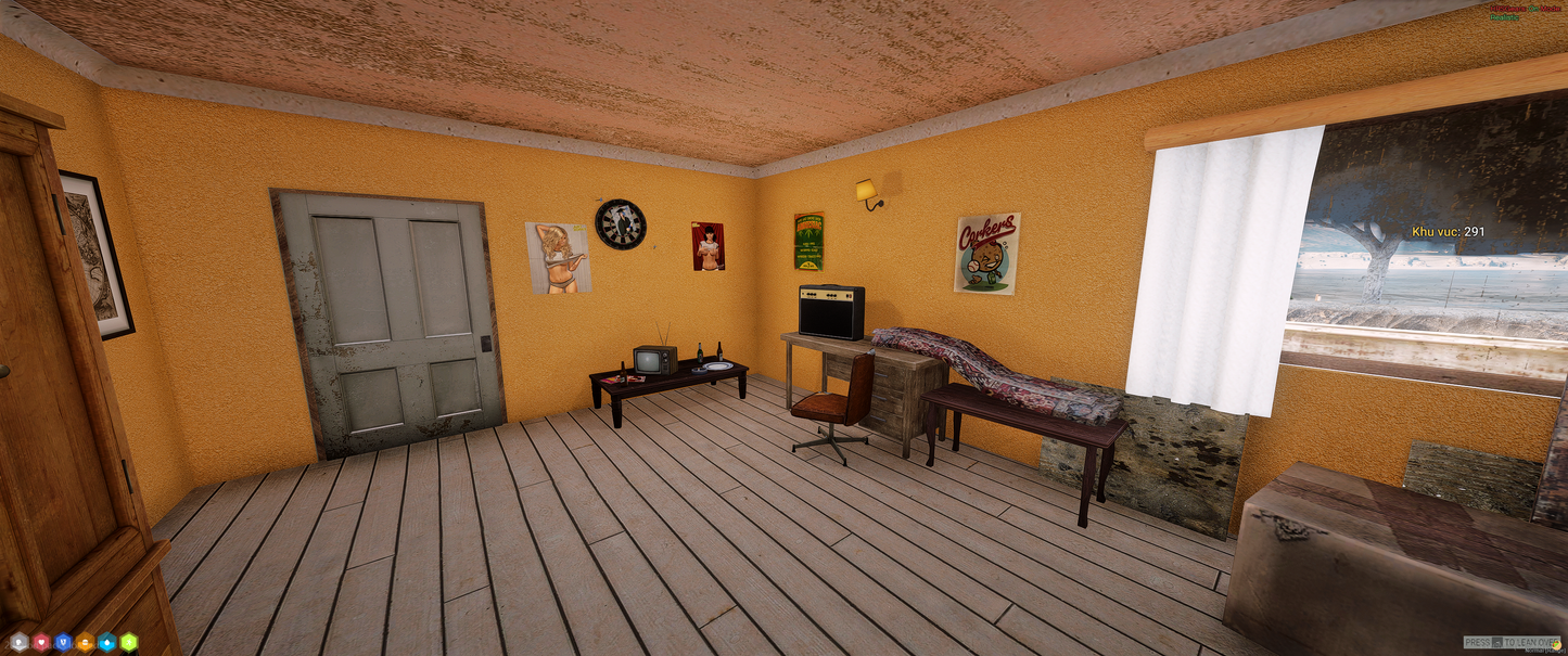 Bedroom interior view of Sandy House GTA5