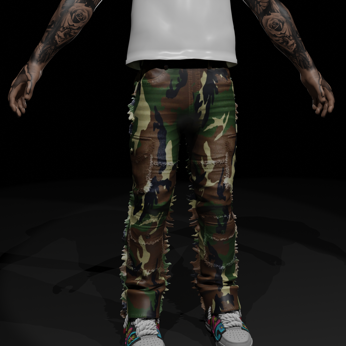 Detailed Militarily Jeans for FiveM RP character customization