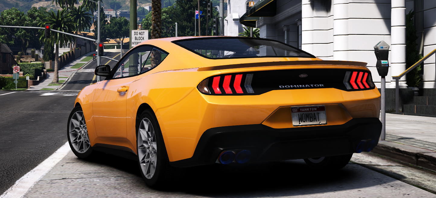 Vapid Dominator GT DCL FiveM vehicle mod with realistic textures and optimized handling