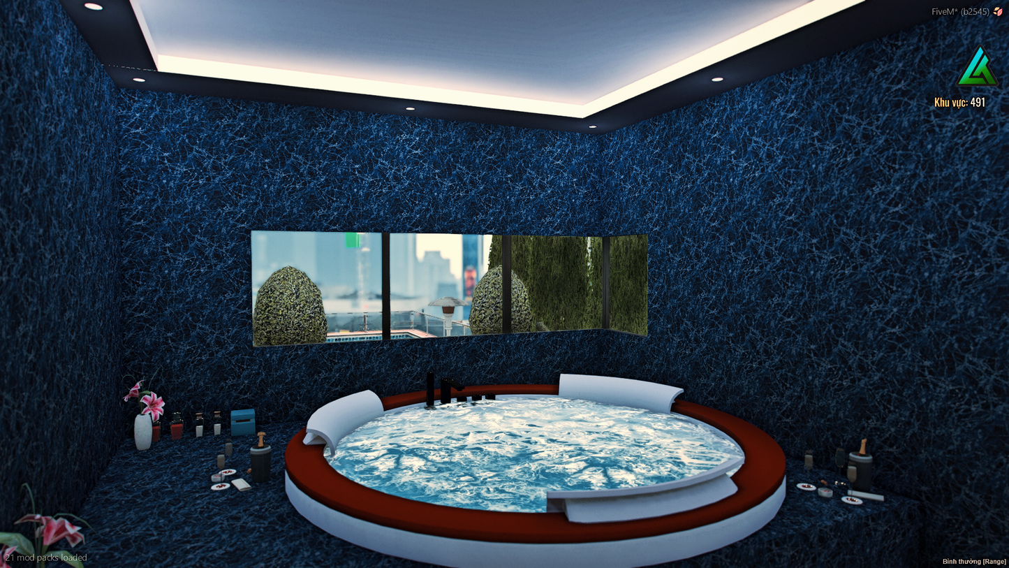 Custom garage area in Vinewood Mansion MLO FiveM