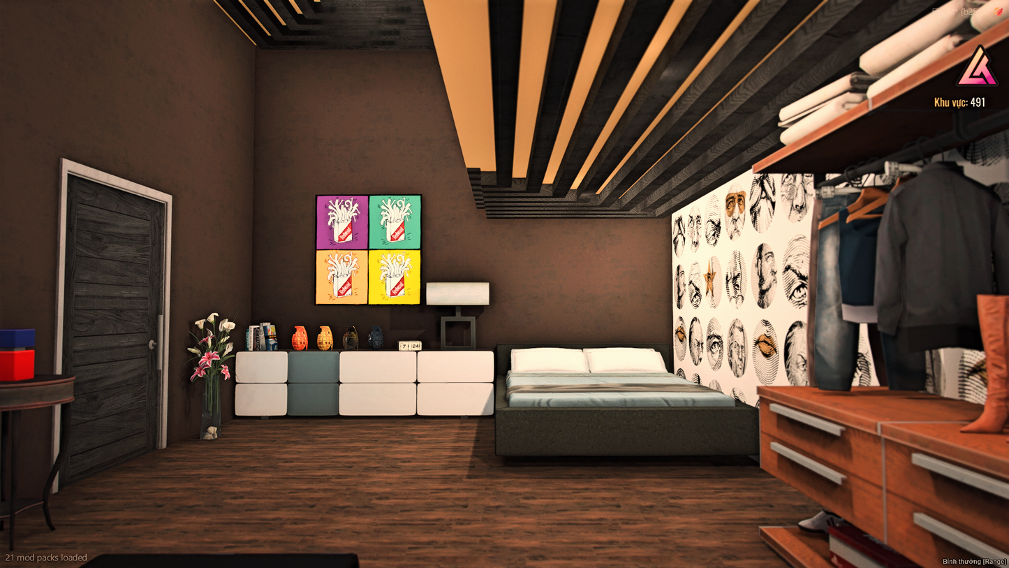 Stylish kitchen interior of Vinewood Mansion MLO
