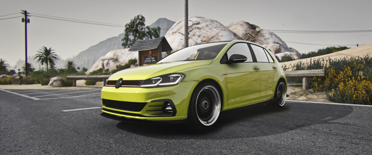 Front view of Debadged Volkswagen Golf GTI 2018 FiveM mod