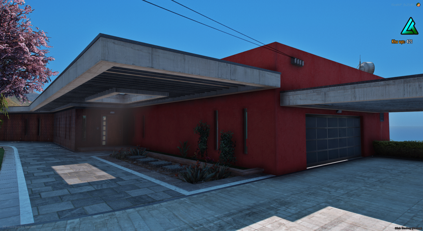 Front view of Weston Mansion FiveM MLO map