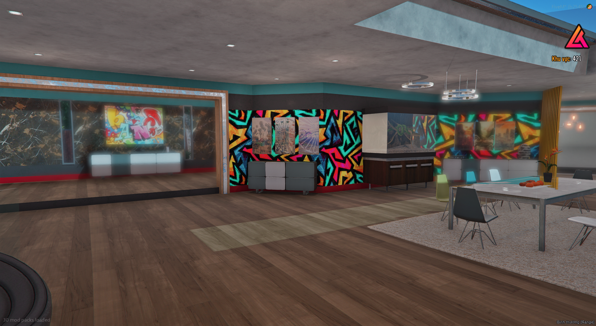 Kitchen interior of Weston Mansion MLO mod for FiveM
