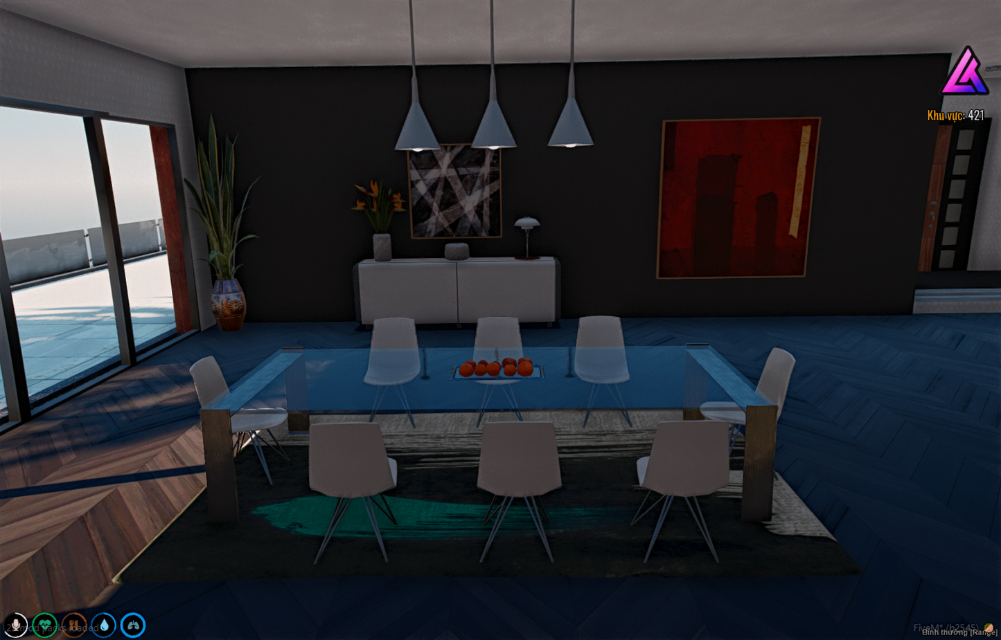 Bathroom interior of Westons Mansion Interior FiveM mod