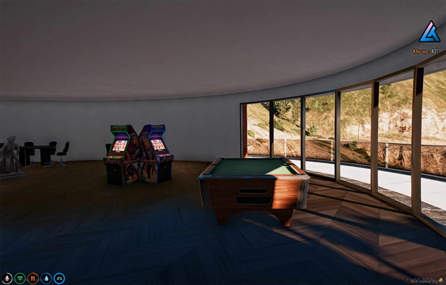 Dining room view of Westons Mansion Interior for FiveM