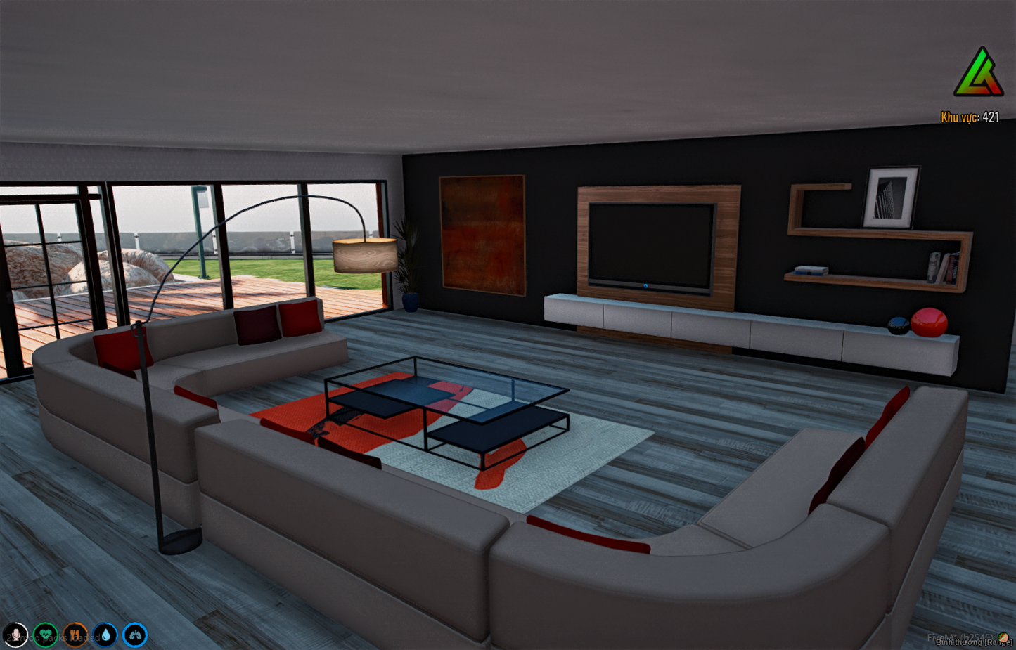 Hallway view of Westons Mansion Interior for FiveM