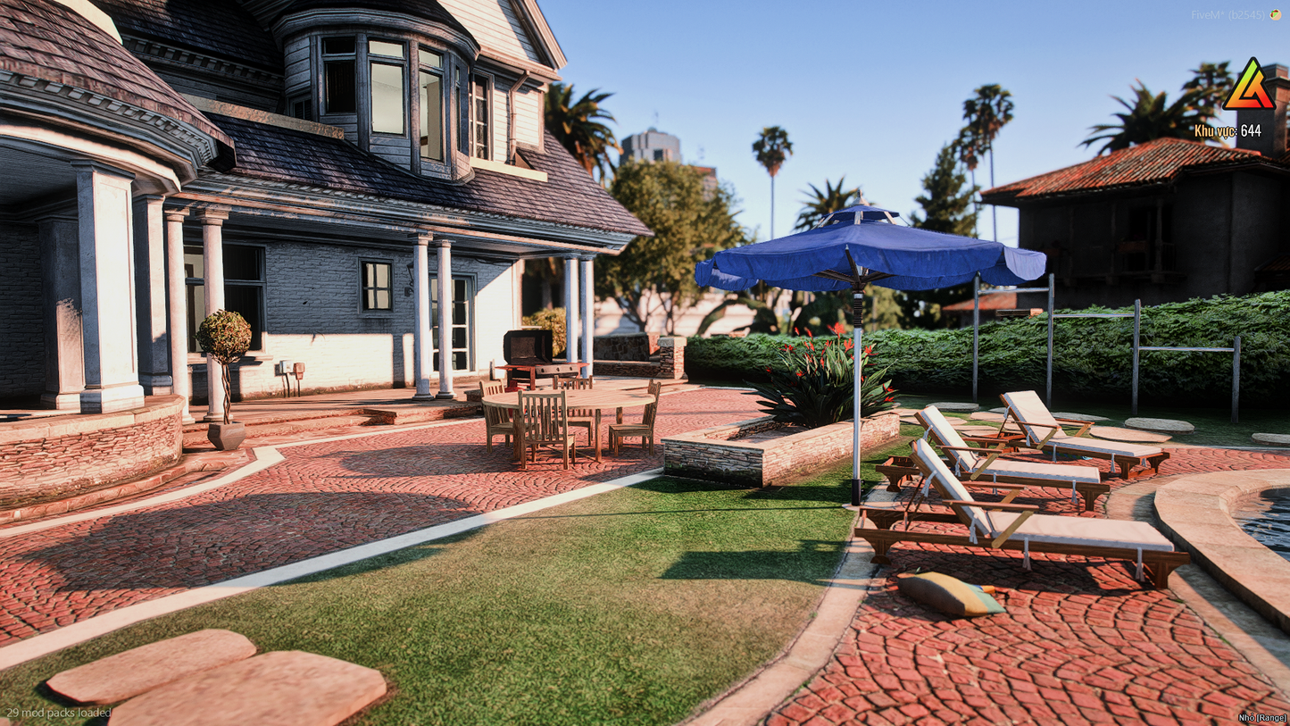 Garden Exterior of White Mansion MLO