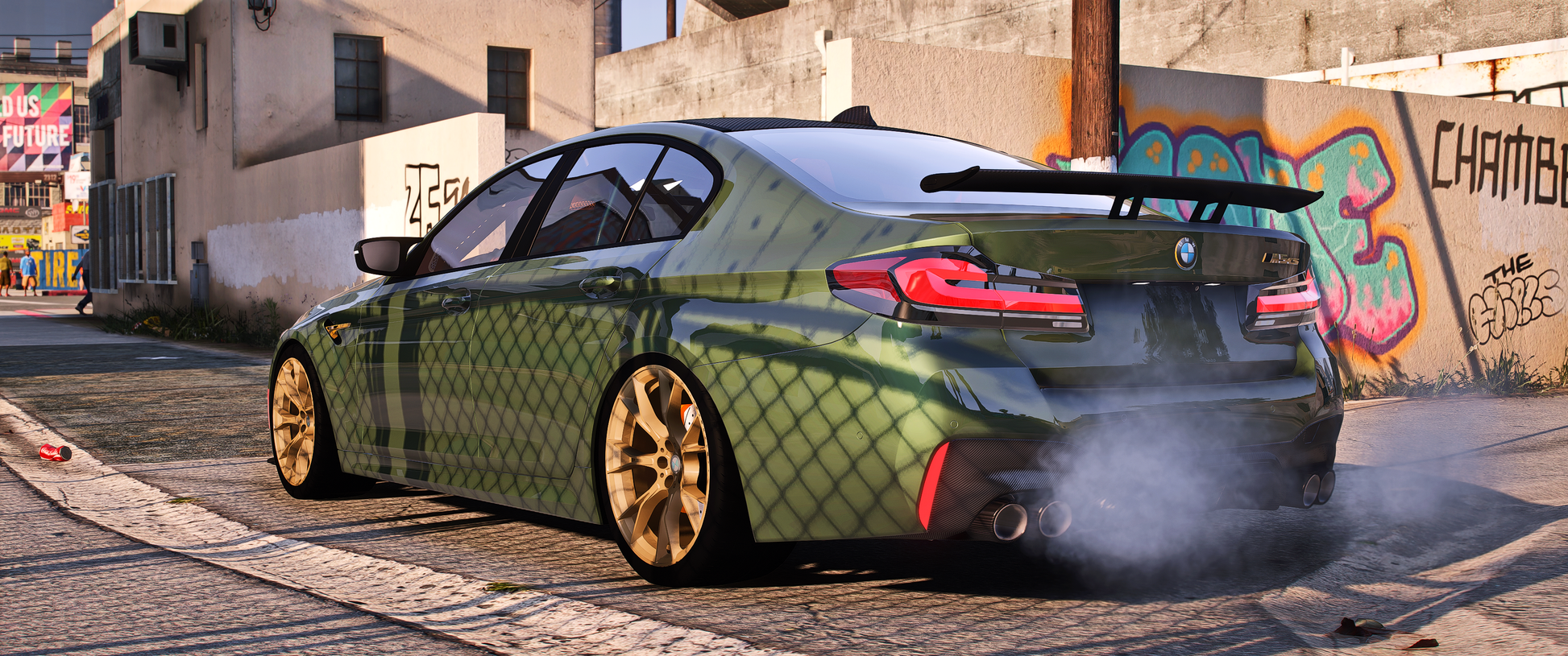 2022 BMW M5CS side view in FiveM server