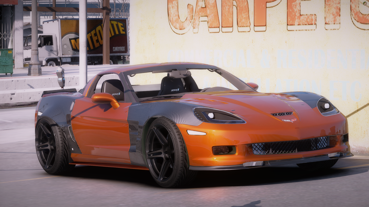 Custom Slideshow Chevy Corvette C6 ZR1 With Carbon Fenders