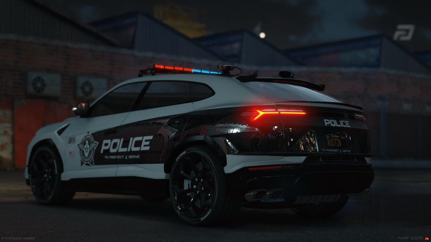 (Debadged) [Non ELS] Lamborghini Urus Police