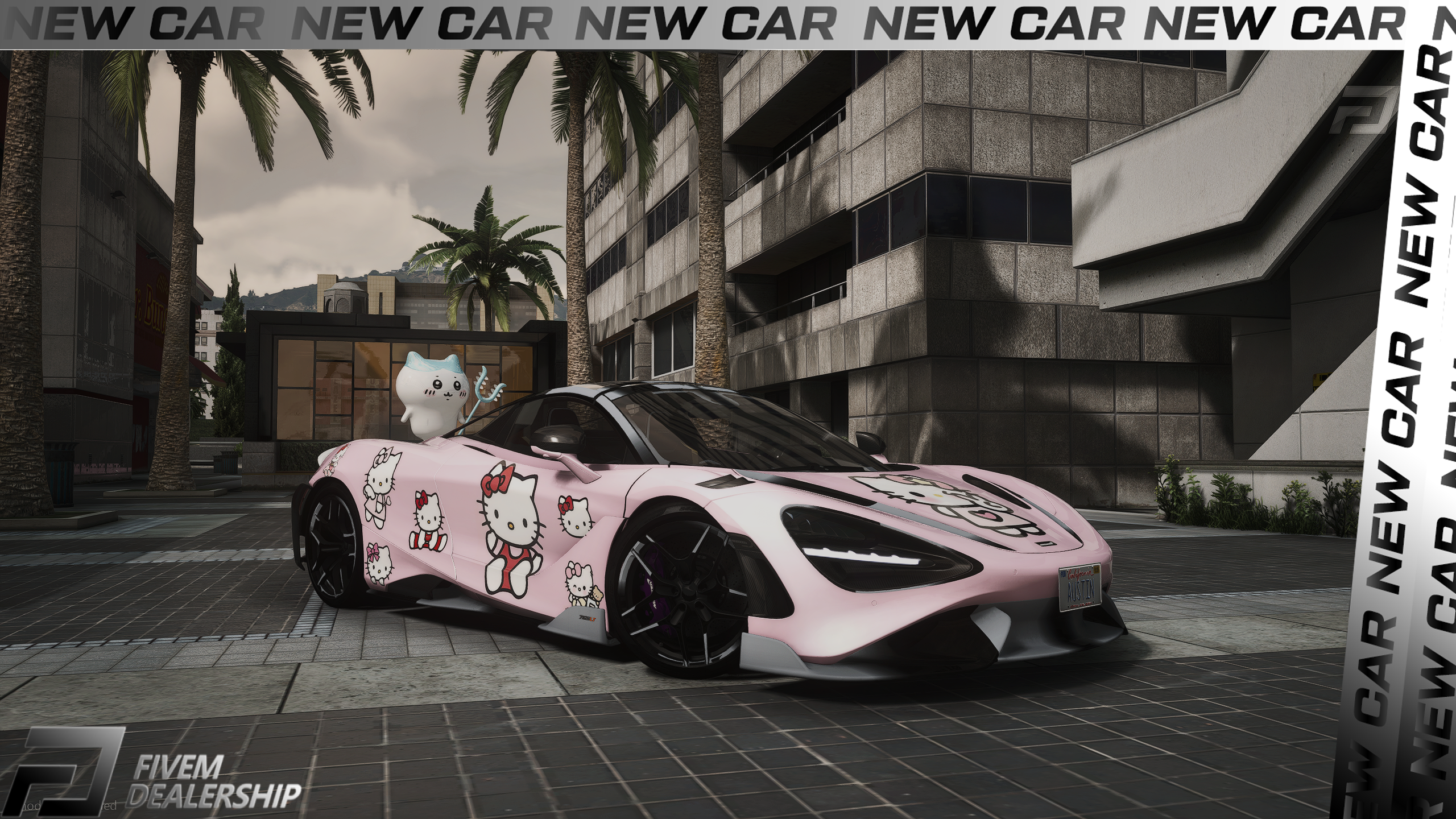 Mclaren 765lt Spider Hello Kitty [Dinamic Lights]
