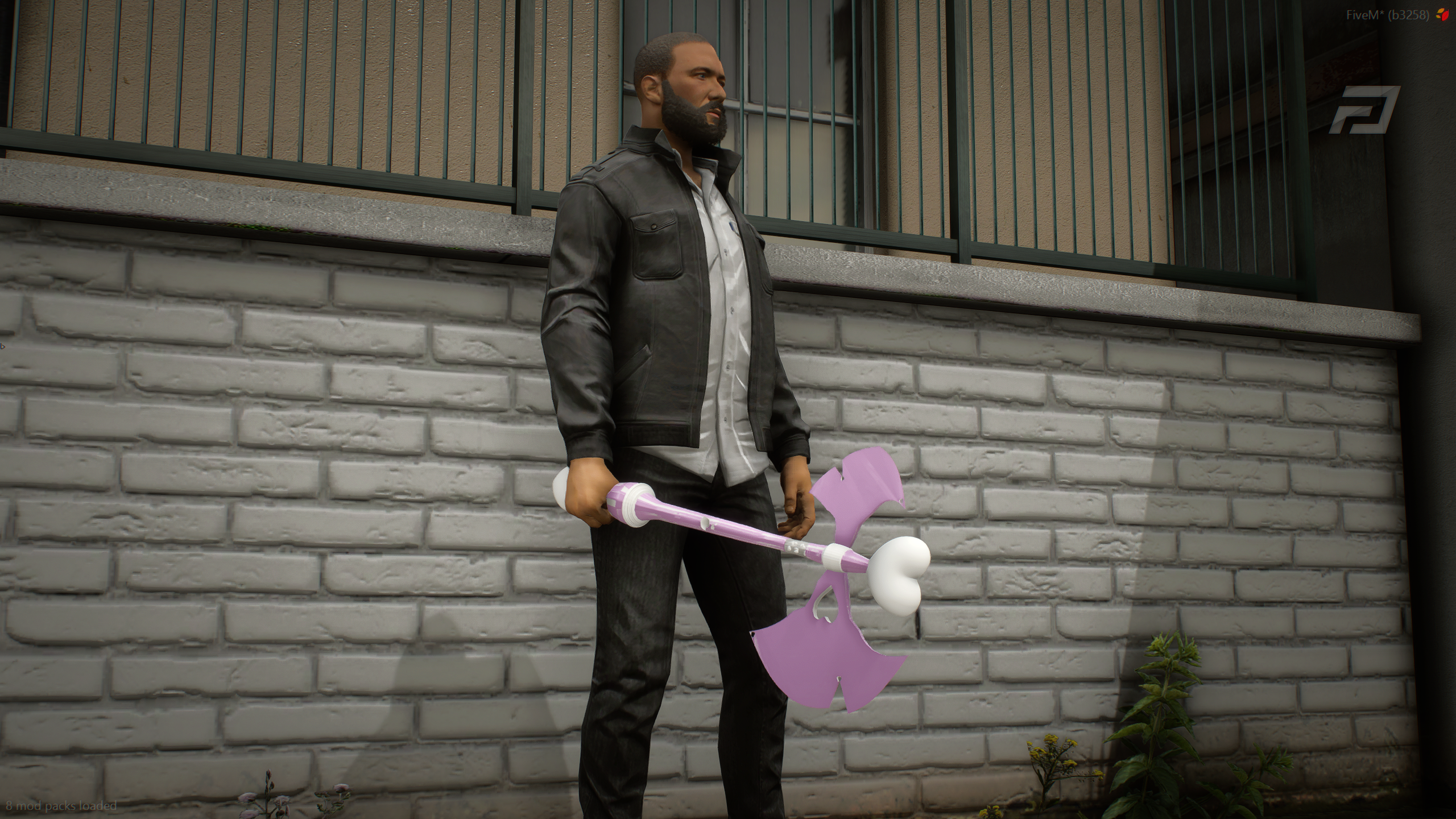 Pink Heart Battle Axe