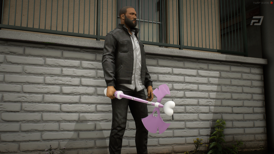 Pink Heart Battle Axe