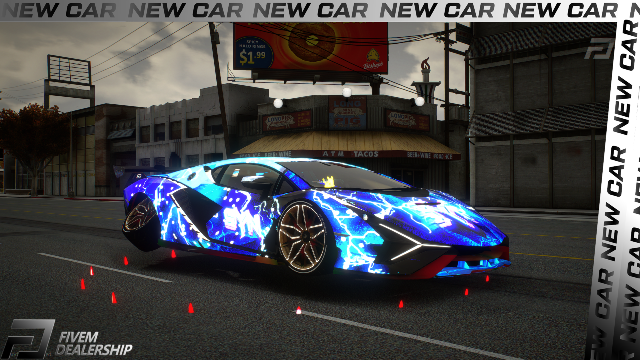 Lamborghini Sian Thunder Fly [Dinamic Lights]