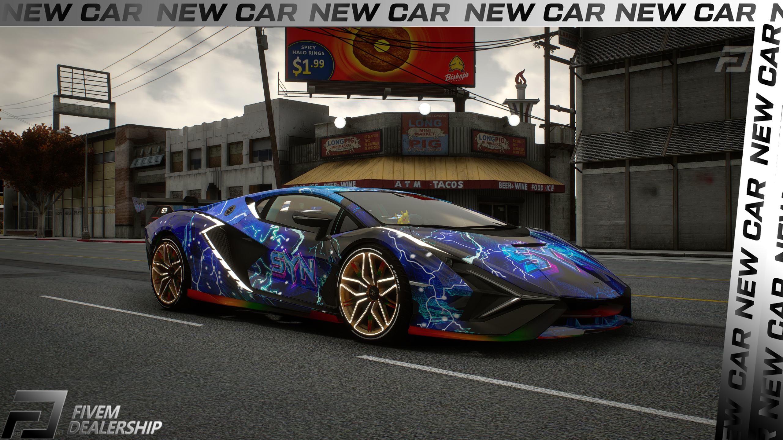 Lamborghini Sian Thunder Fly [Dinamic Lights]