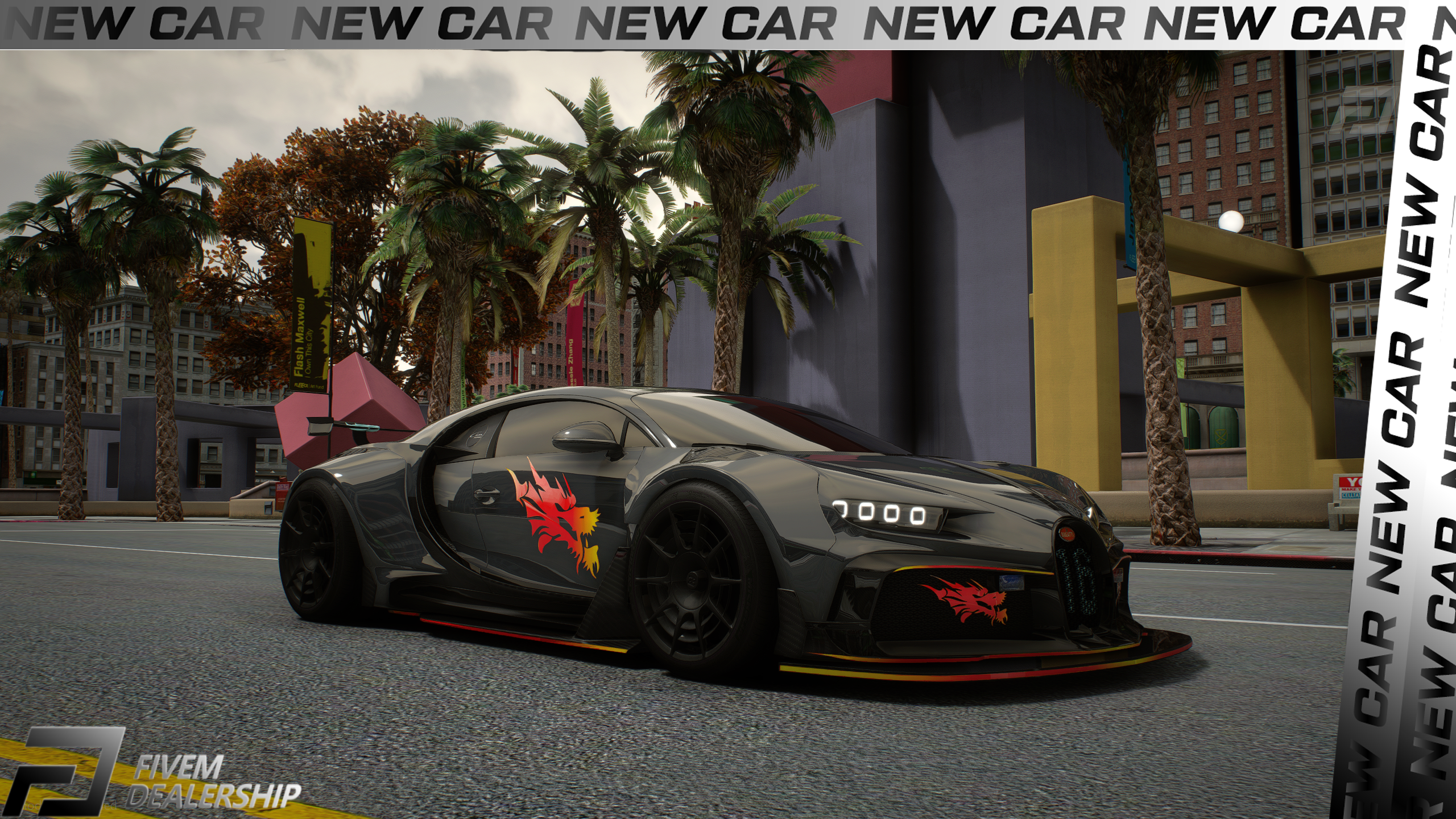 2024 Bugatti Purspost Widebody Dragon [Dinamic RGB Lights]