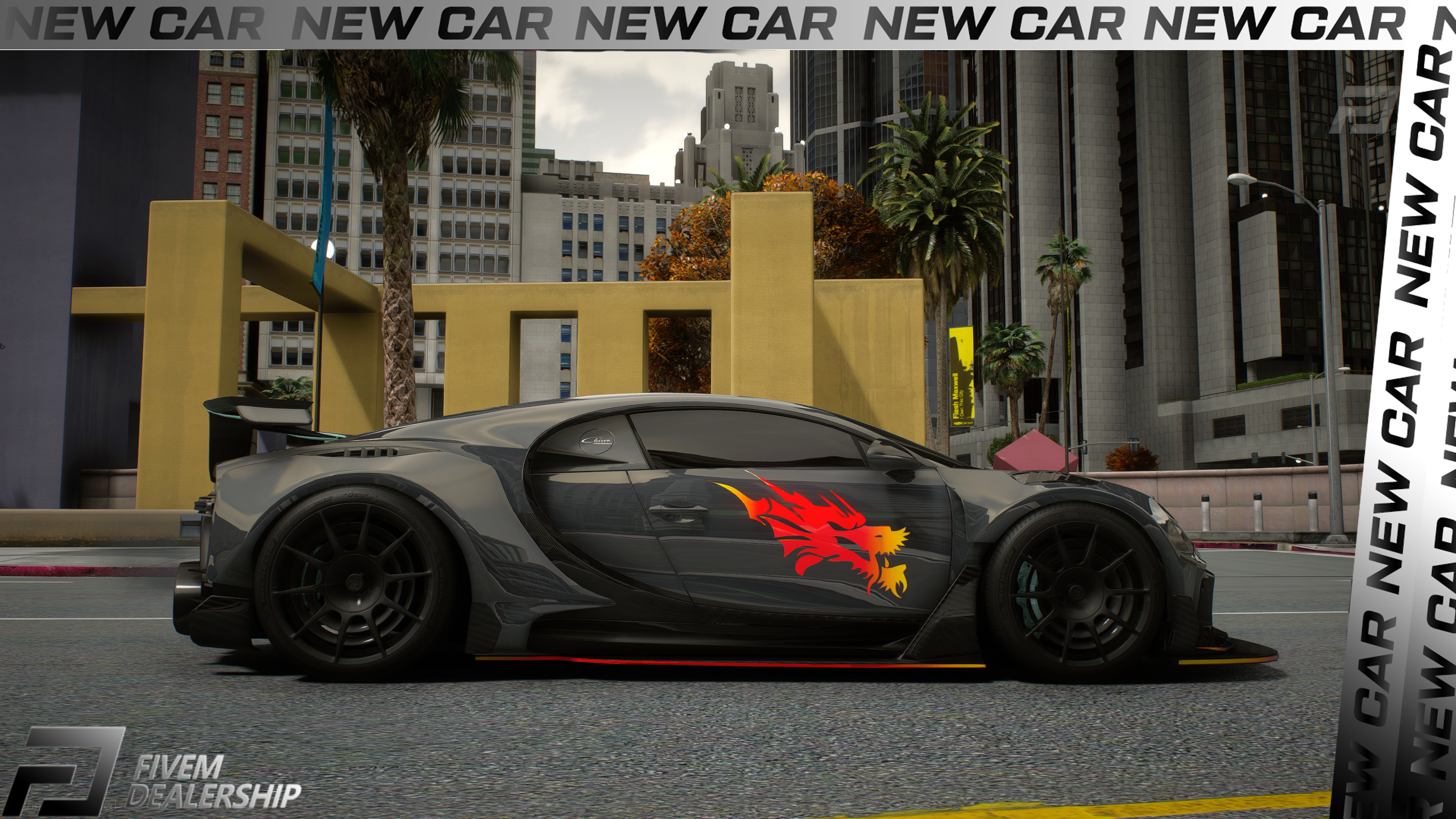 2024 Bugatti Purspost Widebody Dragon [Dinamic RGB Lights]