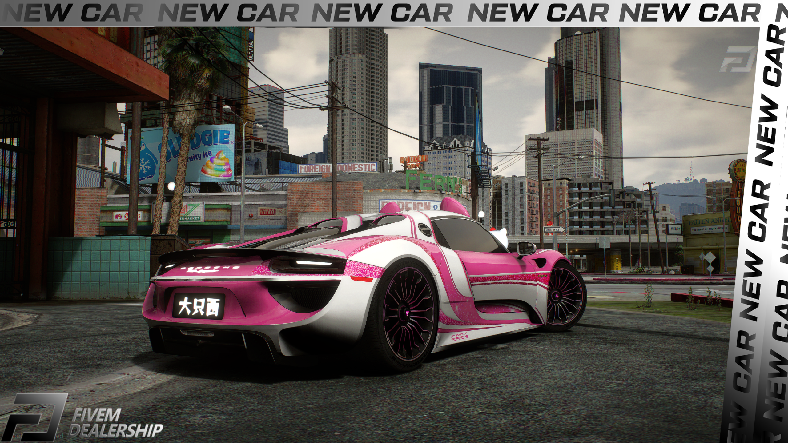 Porsche 918 Hello Kitty Fly [Dinamic Lights]